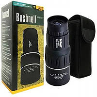 Монокуляр монокль прорезиненный Bushnell 16x52 с двойной фокусировкой и чехлом подзорная труба Влагозащита