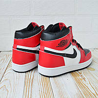 Червоне жіноче взуття Nike Air Jordan 1 Retro. Стильні кросси жіночі Найк Аір Джордан на кожен день., фото 3