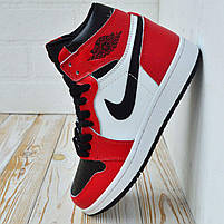 Червоне жіноче взуття Nike Air Jordan 1 Retro. Стильні кросси жіночі Найк Аір Джордан на кожен день., фото 10