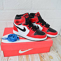 Червоне жіноче взуття Nike Air Jordan 1 Retro. Стильні кросси жіночі Найк Аір Джордан на кожен день., фото 5