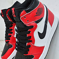 Червоне жіноче взуття Nike Air Jordan 1 Retro. Стильні кросси жіночі Найк Аір Джордан на кожен день., фото 8