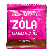 Краска для бровей с коллагеном в саше Zola Eyebrow Tint With Collagen №03 Brown 5 мл (21915L')