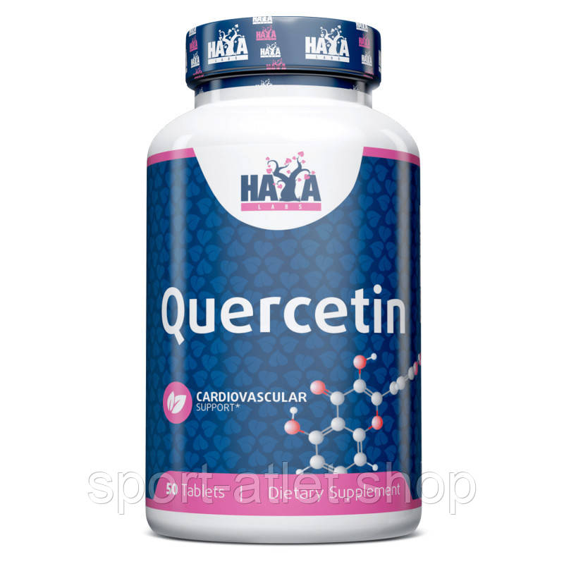 Натуральна добавка Haya Labs Quercetin 500 mg, 50 таблеток