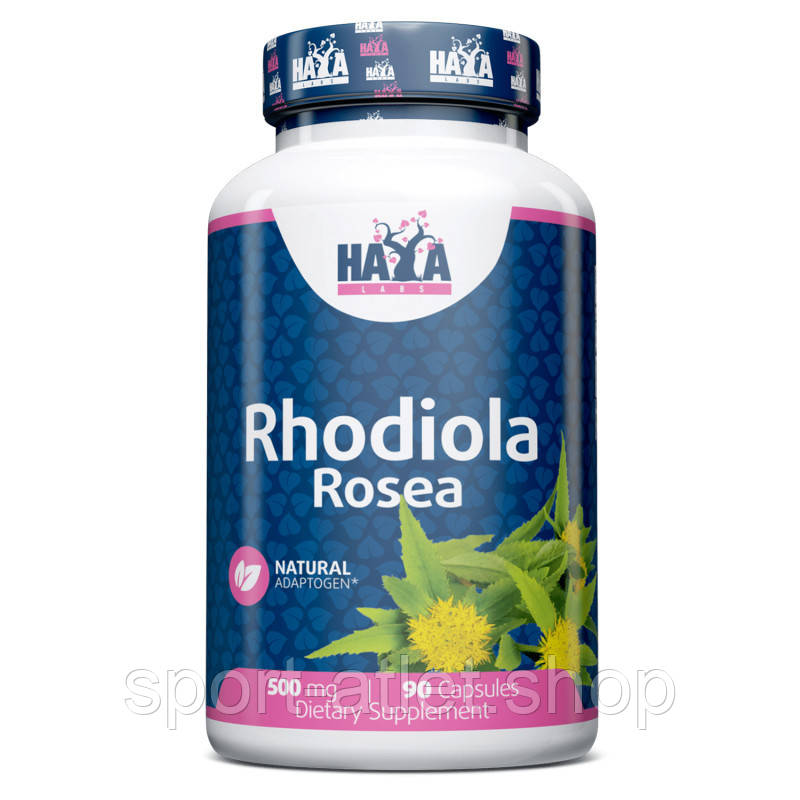 Натуральна добавка Haya Labs Rhodiola Rosea Extract 500 mg, 90 капсул