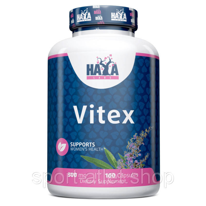 Натуральна добавка Haya Labs Vitex Fruit Extract, 100 капсул