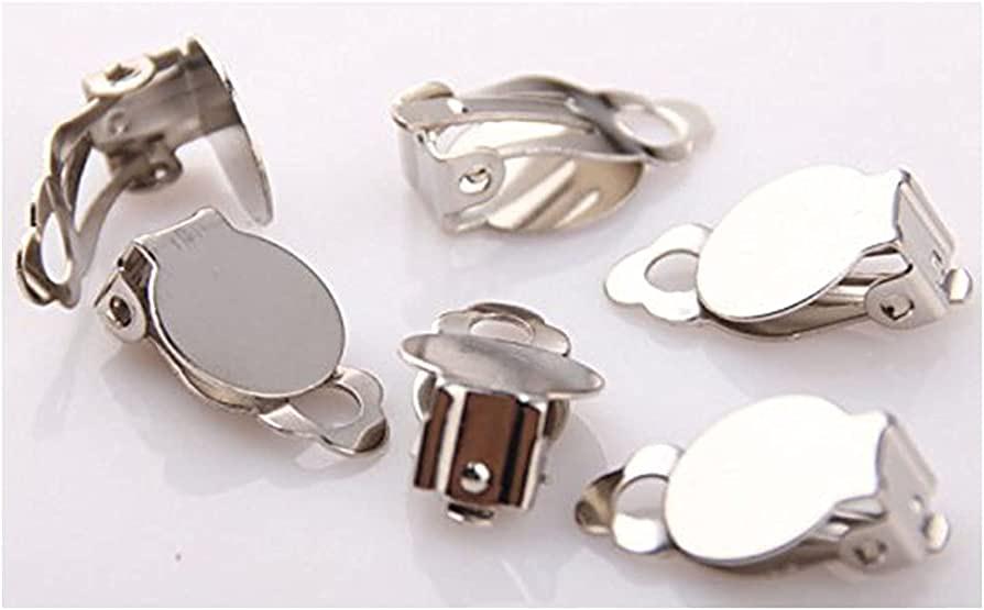 Основи для сережок Finding Кліпси з майданчиком 10 мм Сталисті 16 мм x 10 мм х 6 мм Ціна за 1 шт