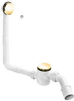 Сифон для ванни/піддону Mcalpine "клік-клак" з отвором 40/50 HC2600CL-GOLD (золото)