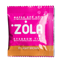 Фарба для брів з колагеном у саше Zola Eyebrow Tint With Collagen No01 Light Brown 5 мл (21913Gu)