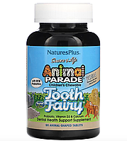 Детские жевательные витамины для зубов с пробиотиками Витамин D3 + Кальций Nature's Plus Animal Parade