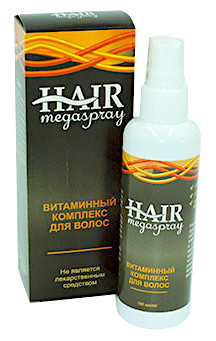 Hair MegaSpray - Вітамінний комплекс для волосся (Хаєр МегаСпрей), засіб від облисіння, випадання волосся