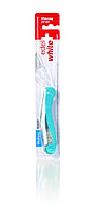 Зубна щітка для подорожей відбілююча середньої жорсткості з щетиною Pedex® edel+white