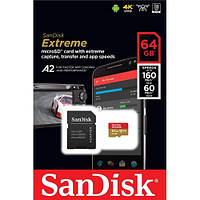 Карта пам'яті SanDisk 64 GB microSDXC UHS-I U3 Extreme