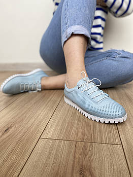 Кросівки жіночі Messimod H20Y3900-19-ICE шкіряні світло-блакитні 36