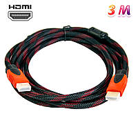 Кабель HDMI для телевизора, HDMI-HDMI 3 метра V1.4, шдмай кабель для телевизора и компьютера, шнур hdmi (NS)