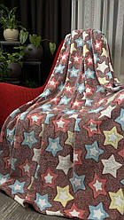 "зірки" плед двоспальний 175/200 см мікрофібра