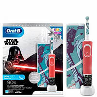 Электрическая зубная детская щетка Braun Oral-B Stages Power D100 Starwars/Звездные Войны + дорожный футляр