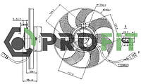 Вентилятор радиатора правый Шкода Октавия А5 2004-->2012 Profit (Чехия) 1850-0012