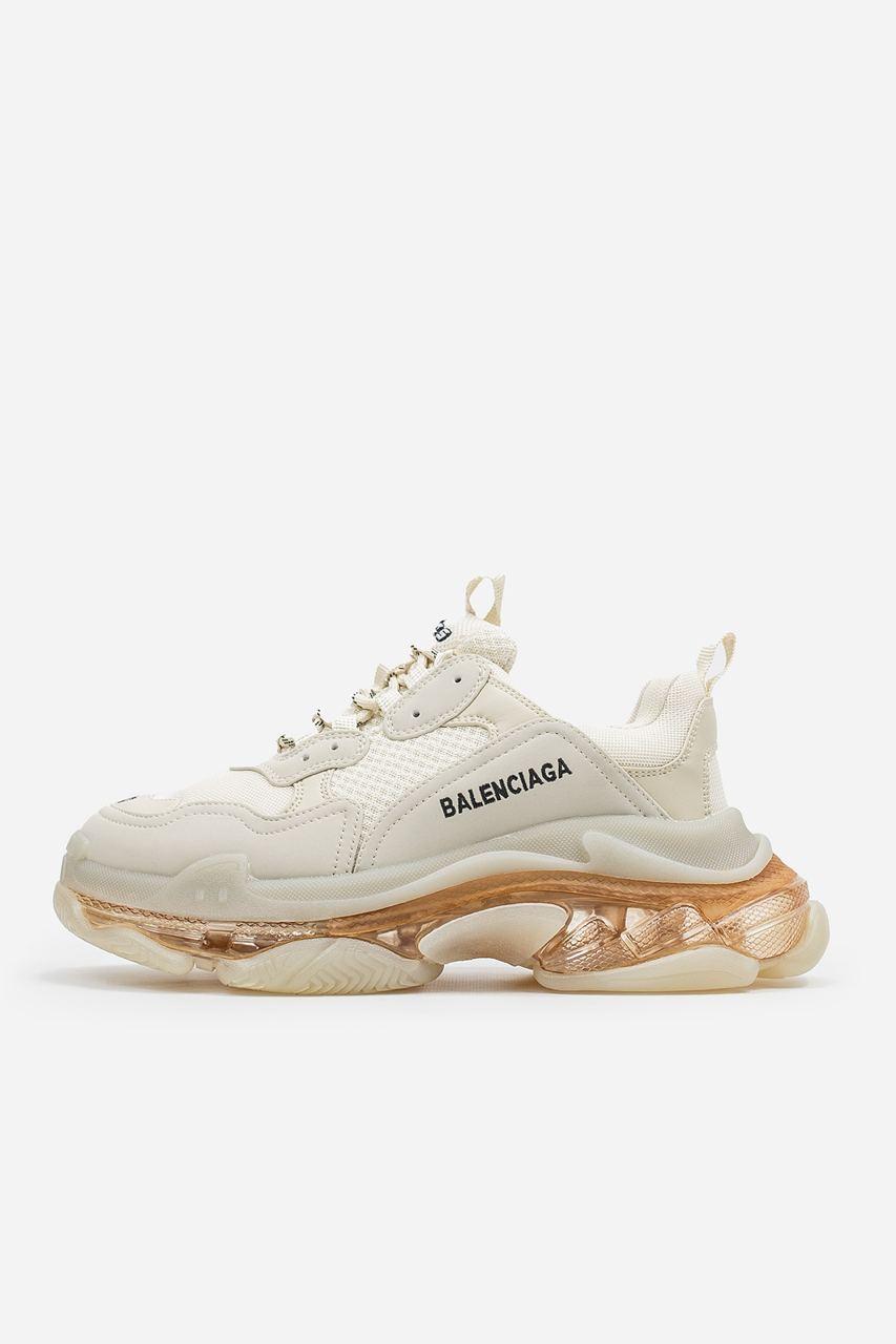 Жіночі Кросівки Balenciaga Triple-S Beige 36-37-38-39