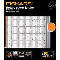 Роликовий ніж Fiskars Ø45 і лінійка 12" x 12" (1016264)