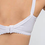 Класичний бюстгальтер для вагітних і годуючих мам з гнучкою кісточкою 90D Мамин Дім Білий 844, фото 6