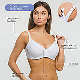Класичний бюстгальтер для вагітних і годуючих мам з гнучкою кісточкою 90D Мамин Дім Білий 844, фото 3