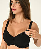 Класичний бюстгальтер для вагітних і годуючих мам з гнучкою кісточкою 85G Мамин Дім Чорний 844, фото 2