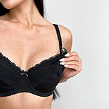 Класичний бюстгальтер для вагітних і годуючих мам з гнучкою кісточкою 85G Мамин Дім Чорний 844, фото 6