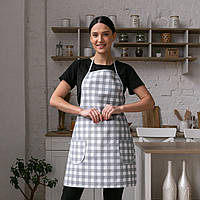 Фартух водовідштовхувальний "Клітинка сірий" (75х55 см.)