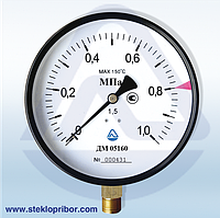 Манометр для воды и газа ДМ 05160 (М) 1.0 мПа ф160мм