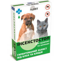 Капли для животных ProVET Инсектостоп от блох и клещей для котят и щенков 6\/0.5 мл (4820150200275)