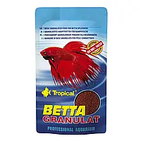 Корм BETTA в виде гарнул для аквариумных петушков, 10 г. TROPICAL 61441