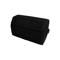 Саквояж-органайзер у багажник 400х300х280мм чорна тканина Ворс/основа поліестер/пласт.ручки/липучки