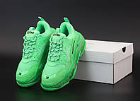 Balenciaga Triple S Clear Sole Green Neon кроссовки и кеды высокое качество Размер 44