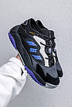 Кросівки чоловічі Adidas чорні із синім повсякденні стильні весна літо легкі молодіжні В'єтнам, фото 3