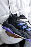 Кросівки чоловічі Adidas чорні із синім повсякденні стильні весна літо легкі молодіжні В'єтнам, фото 5