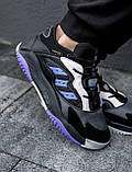 Кросівки чоловічі Adidas чорні із синім повсякденні стильні весна літо легкі молодіжні В'єтнам, фото 7
