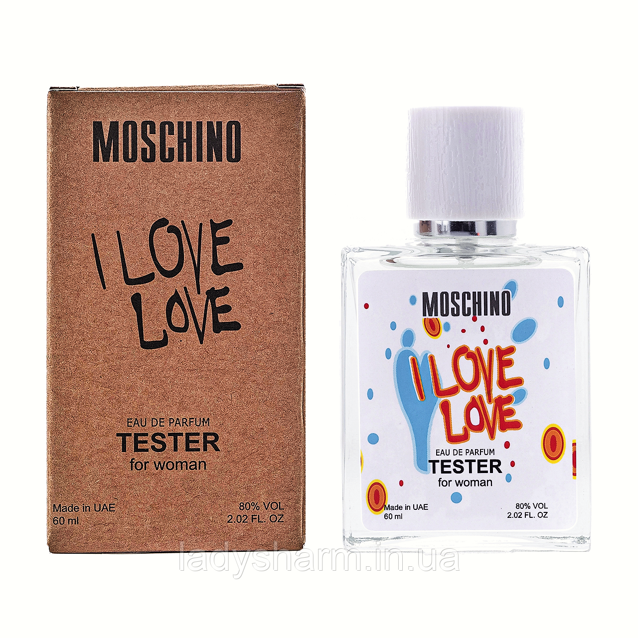 Жіночий тестер ВІП Moschino I Love Love ( Москіно ай лав лав ) , 60 мл, фото 1