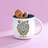 Чашка «Герб України» (350 мл) синя, фото 4