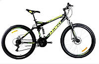 Качественный профессиональный горный велосипед, хороший спортивный скоростной велосипед Azimut Race 27,5" GD Черно-желтый