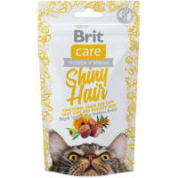 Ласощі для котів Brit Care Shiny Hair з лососем 50 г (8595602521388)