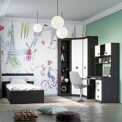 Дитячий комплект Соната (6 елементів) Венге темний + Білий Еверест