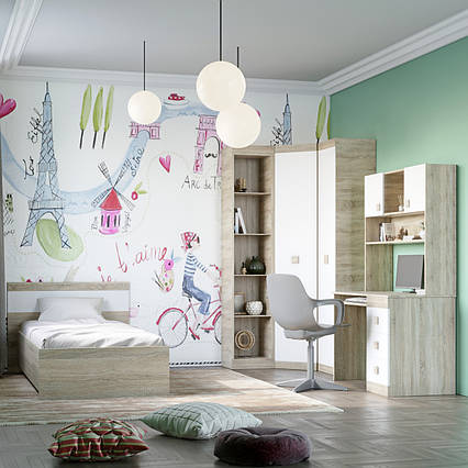 Дитячий комплект Соната 1 ЕВЕРЕСТ Дуб сонома + Білий.