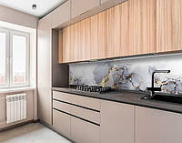 Кухонный фартук ПЭТ-панель Мраморный узор, 68 х 305 см