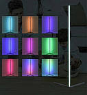 Підлоговий кутовий світильник Торшер 120 см RGB лампа нічник із пультом керування й регулюванням яскравості, фото 2