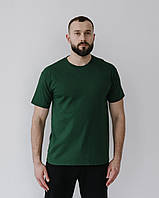 Мужская темно-зеленая футболка (Хлопок 100%)