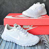 Біле жіноче взуття Nike Free Run. Класні літні кросси жіночі Найк Фрі Ран на кожен день., фото 4