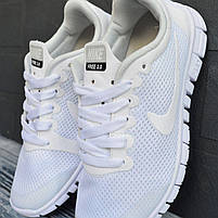 Біле жіноче взуття Nike Free Run. Класні літні кросси жіночі Найк Фрі Ран на кожен день., фото 5