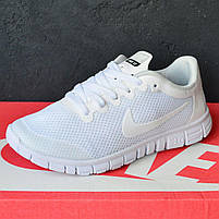 Біле жіноче взуття Nike Free Run. Класні літні кросси жіночі Найк Фрі Ран на кожен день., фото 9