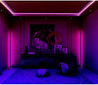 Підлоговий кутовий світильник Торшер 120 см RGB лампа нічник із пультом керування й регулюванням яскравості, фото 4
