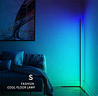 Підлоговий кутовий світильник Торшер 120 см RGB лампа нічник із пультом керування й регулюванням яскравості, фото 6